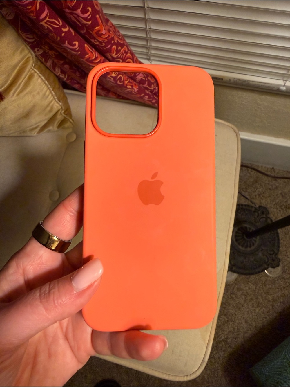 Apple Coral Orange Silicone iPhone Case- iPhone 13 Pro
